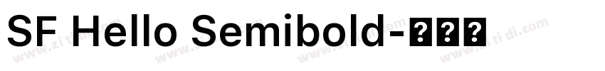 SF Hello Semibold字体转换